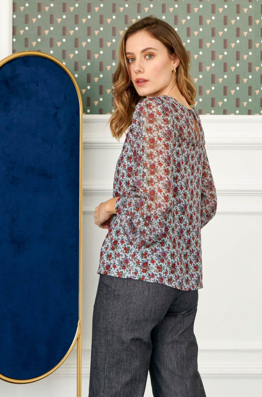 Cervantes printed blouse