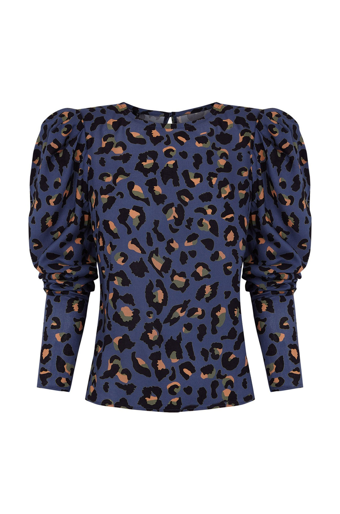 Marina Print puff sleeve blouse