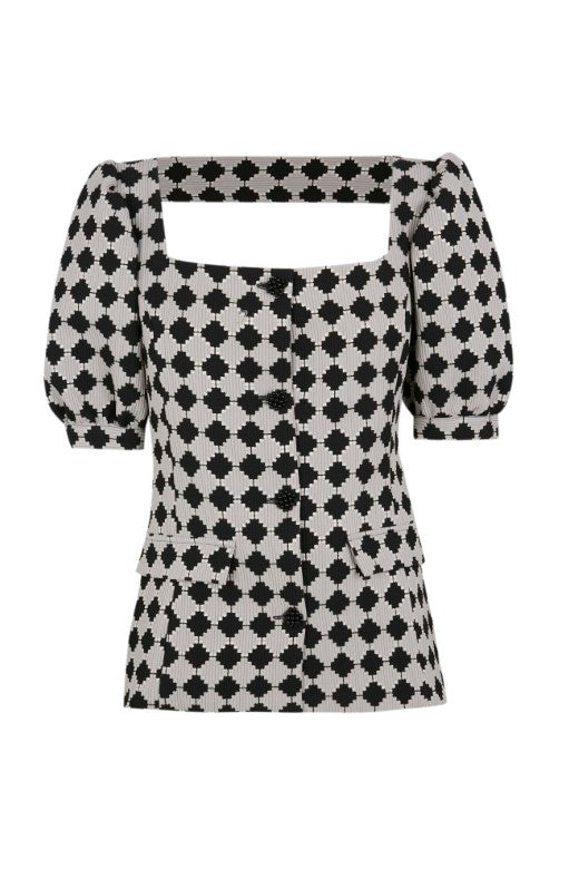 Chaqueta corta Zarilla blanca y negra