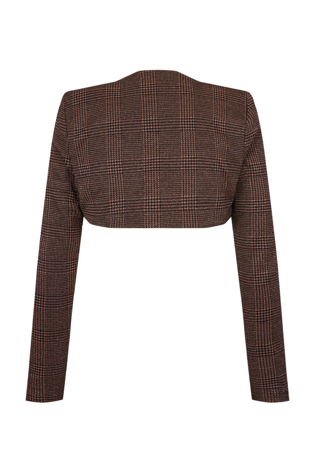 Chaqueta corta Vestigio de cuadro de gales marrón y negro