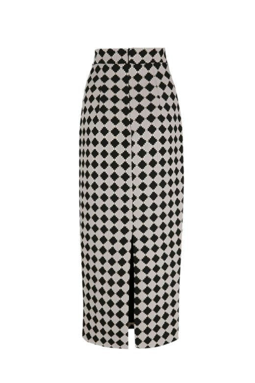 Falda midi Viula blanca y negra