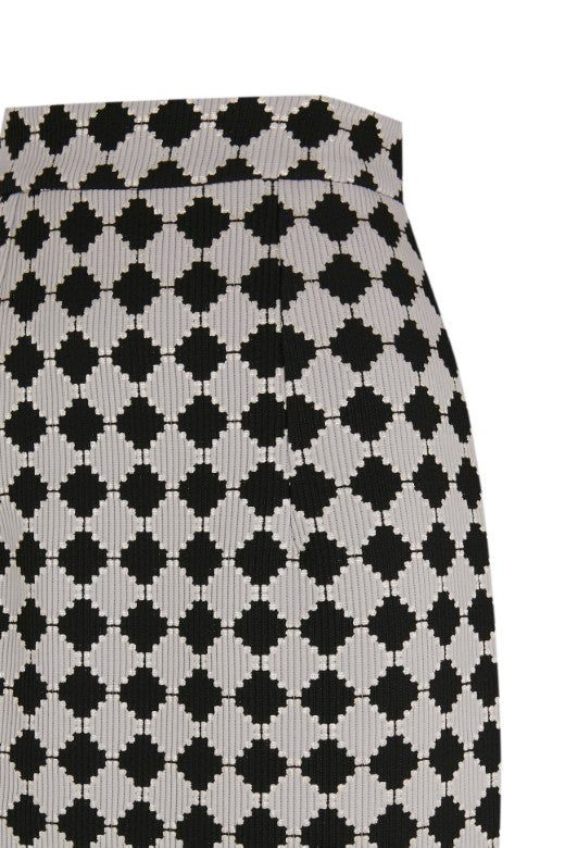 Falda midi Viula blanca y negra