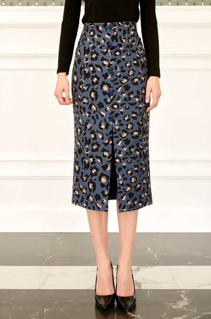 Falda midi Marina Print