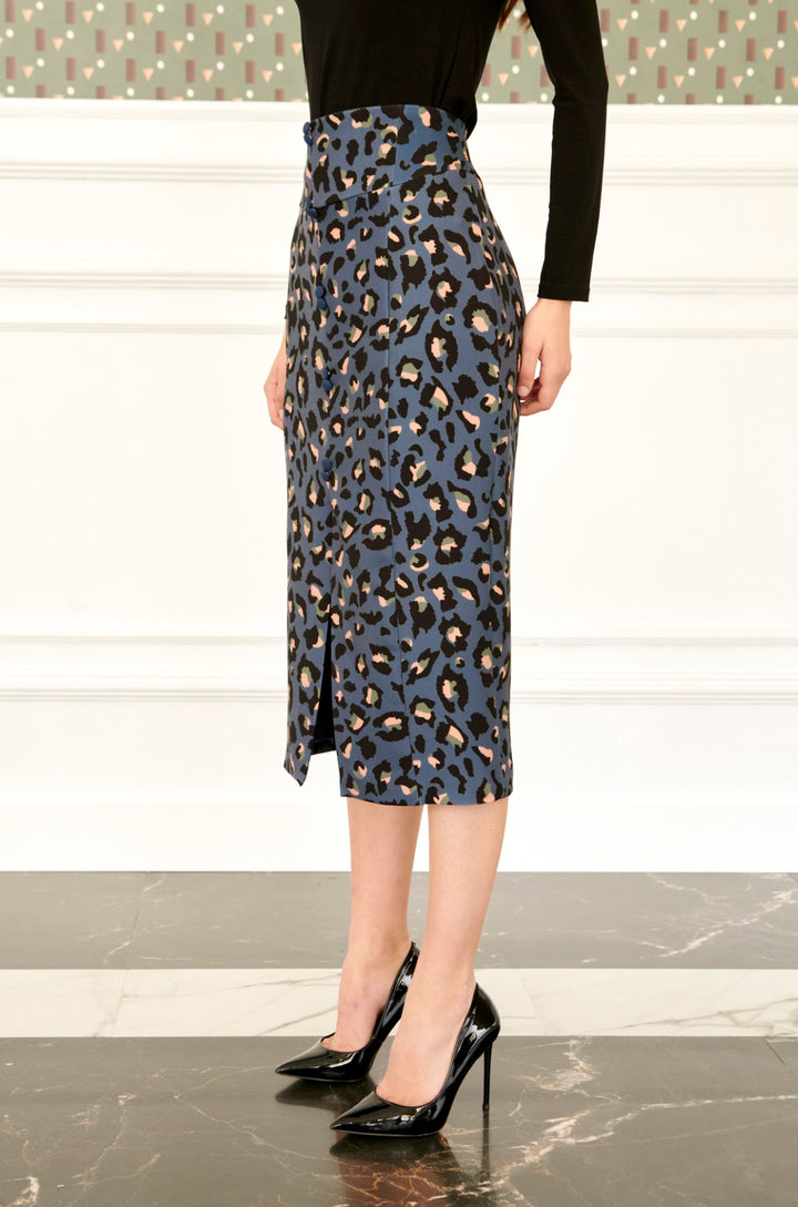Falda midi Marina Print