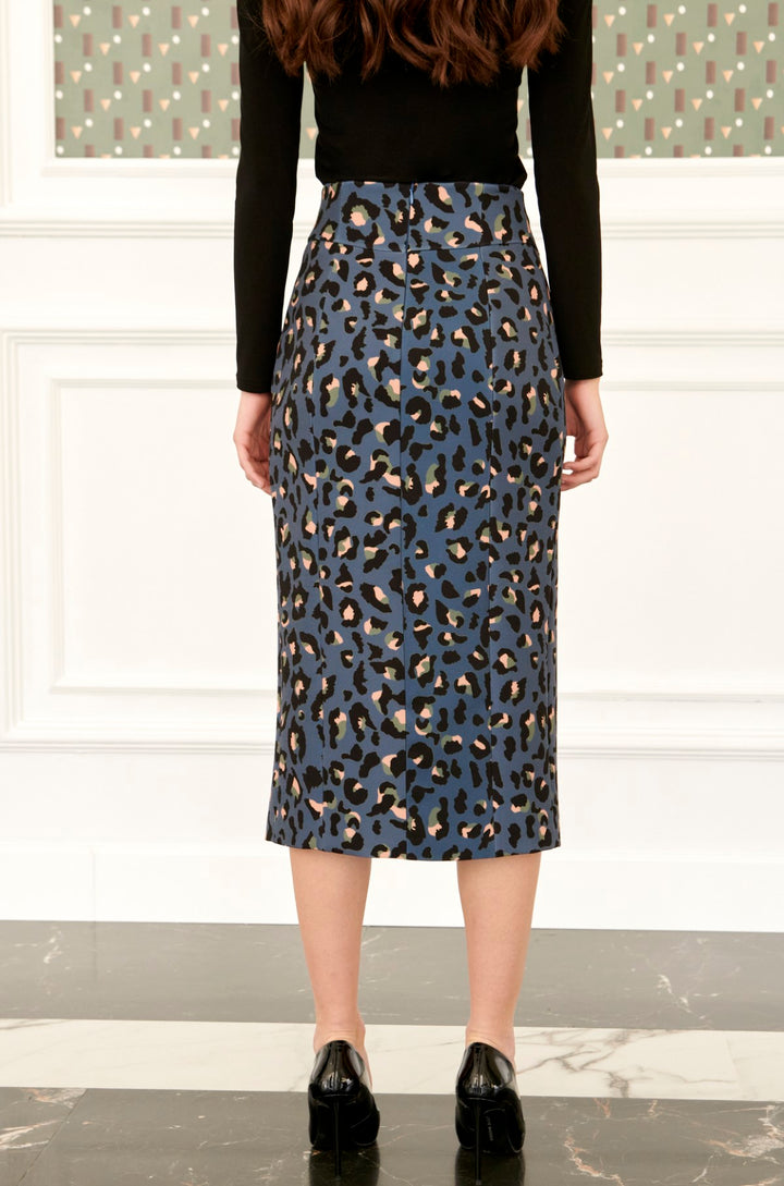 Falda midi Marina Print