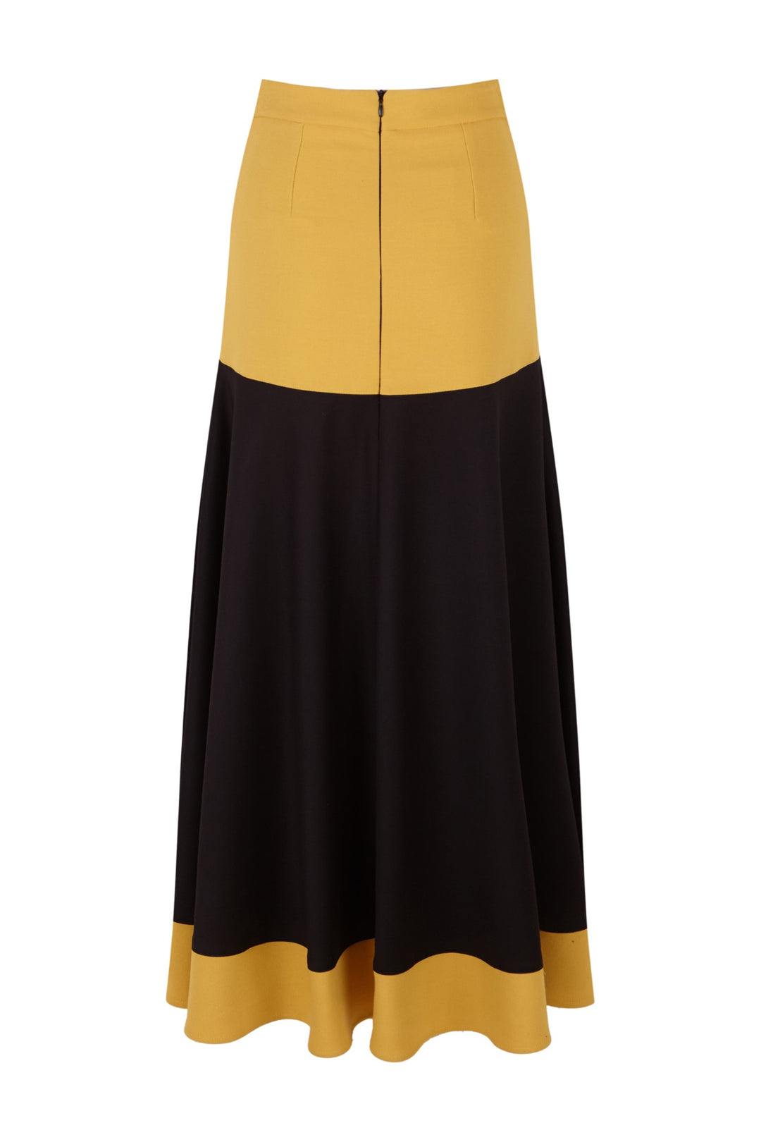 Falda midi Ágata negra y amarilla