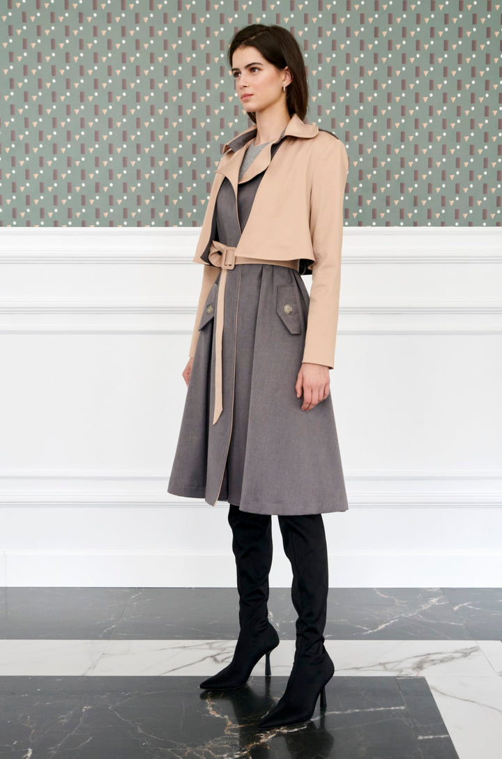 Terral two-tone trench coat