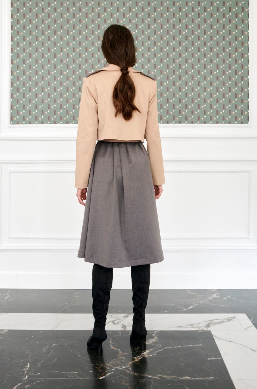 Terral two-tone trench coat