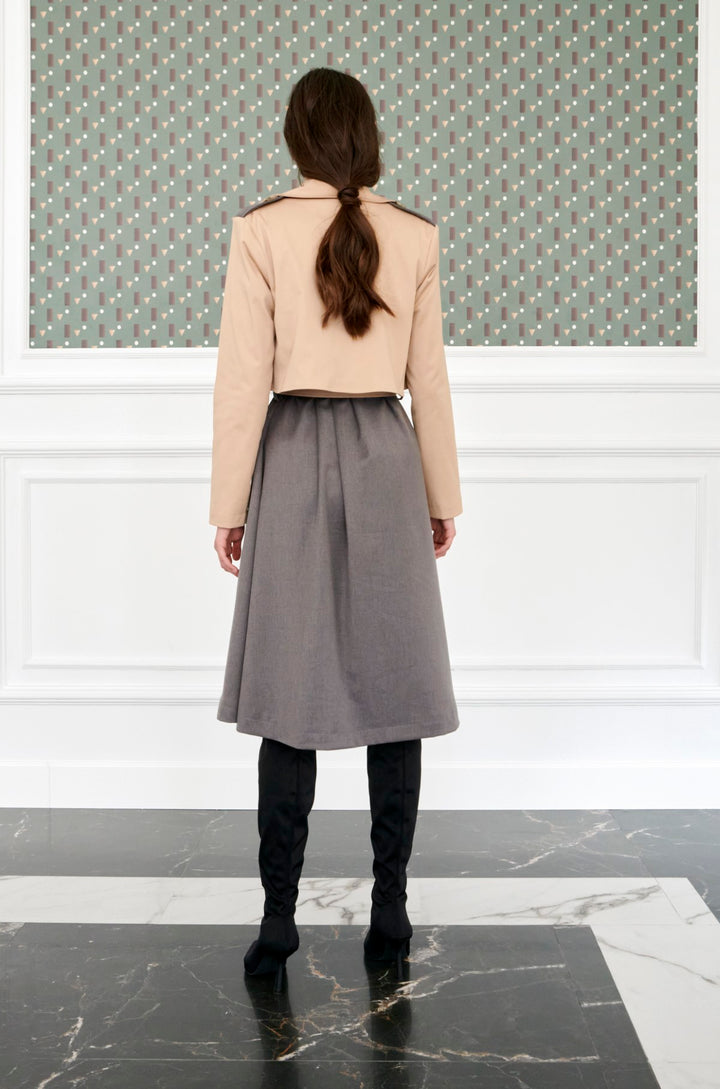 Terral two-tone trench coat