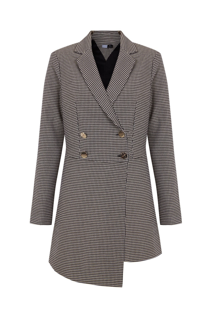 Monarch houndstooth blazer jumpsuit