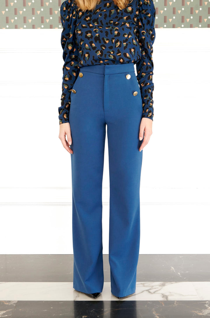 Basic straight trousers in blue