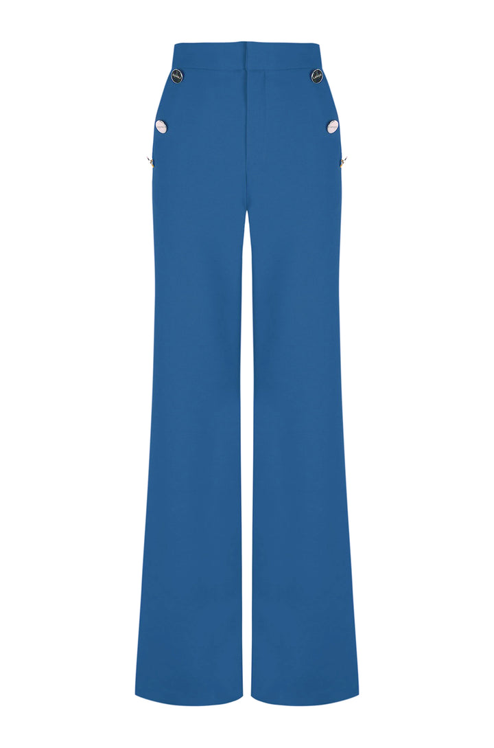 Basic straight trousers in blue