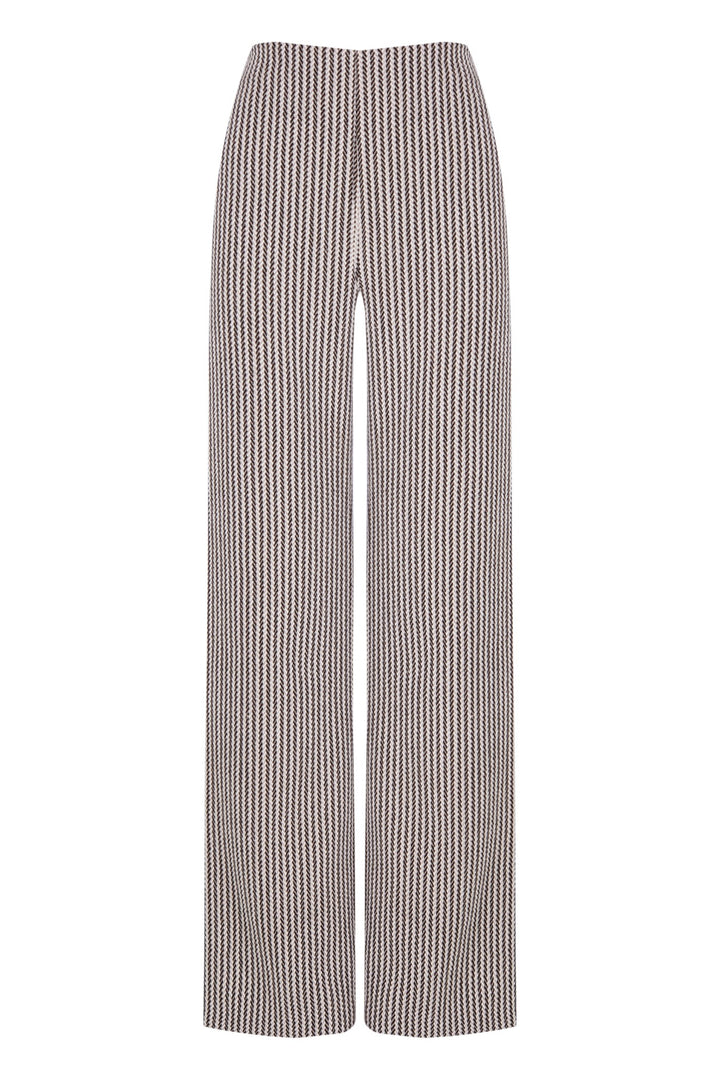 Pantalón ancho Ondina blanco y negro