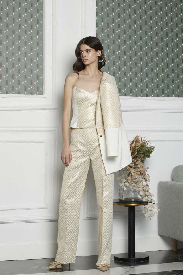 Pantalón recto Aldaba dorado