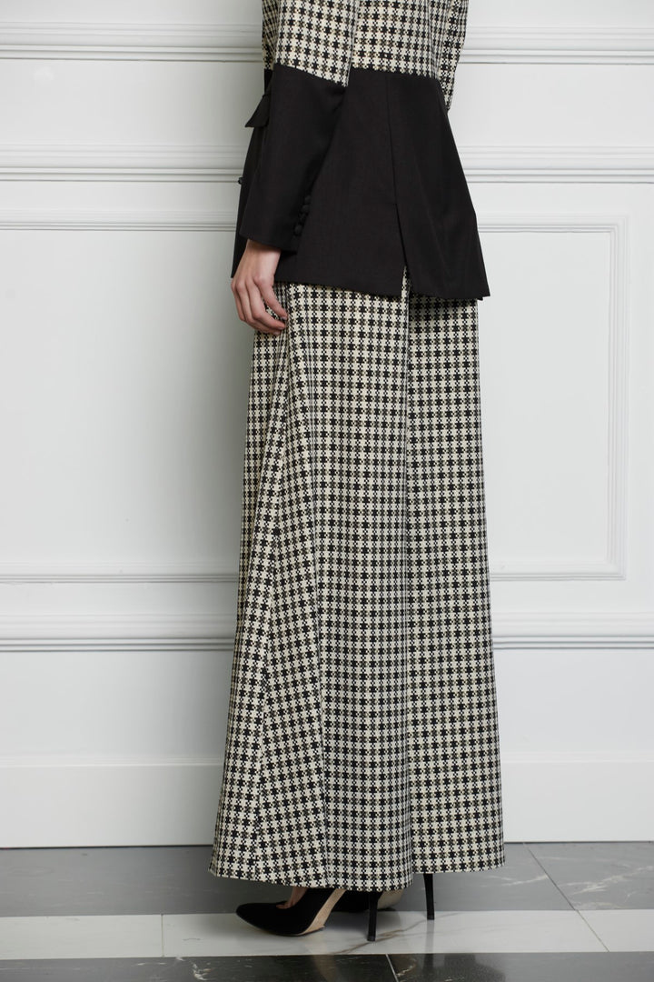 Pantalón palazzo Reina pata de gallo