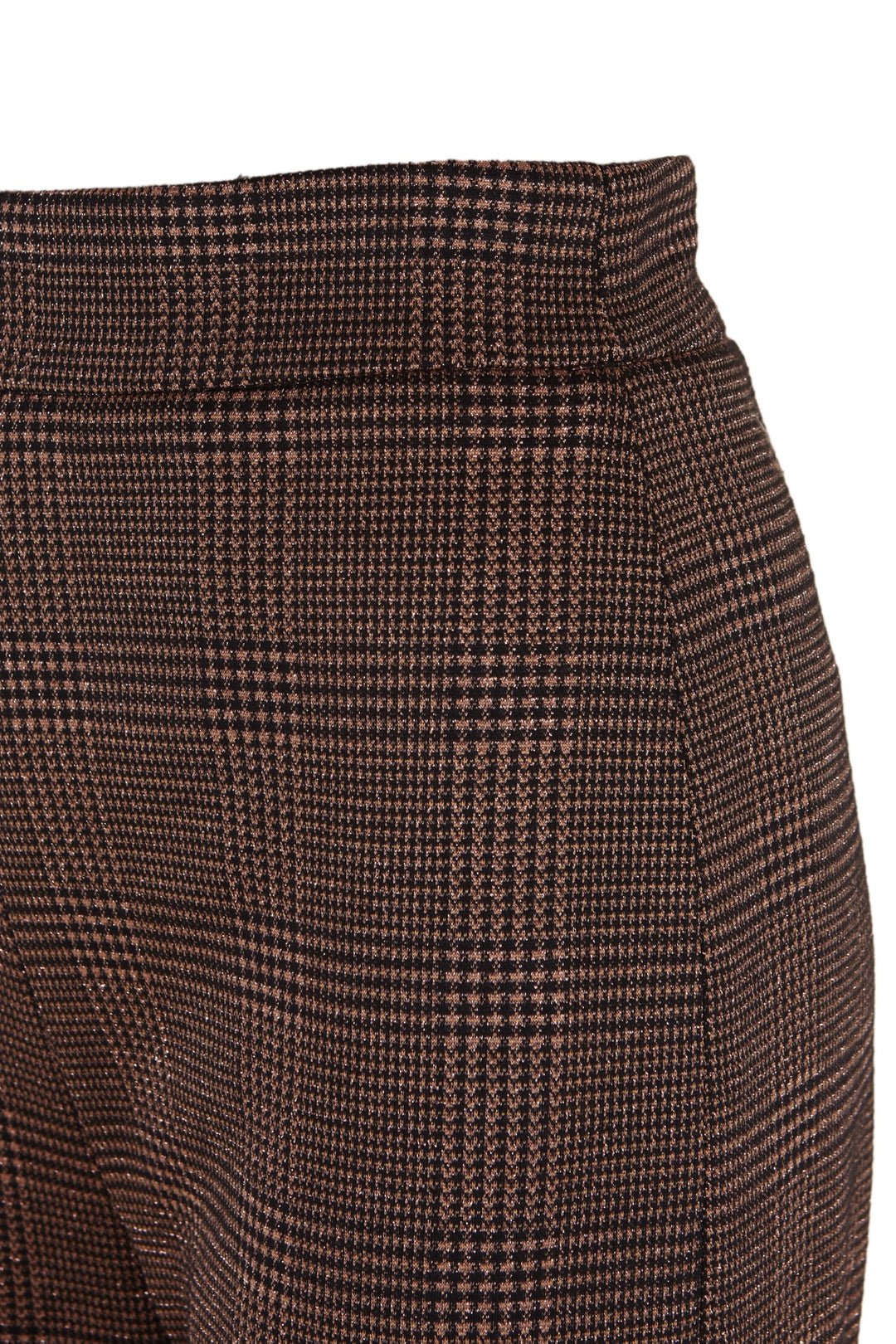 Cántara wide-leg brown houndstooth trousers