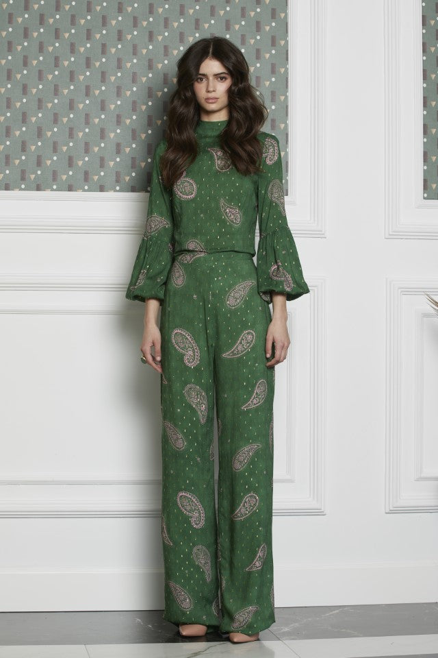 Pantalón recto Dovela verde oscuro