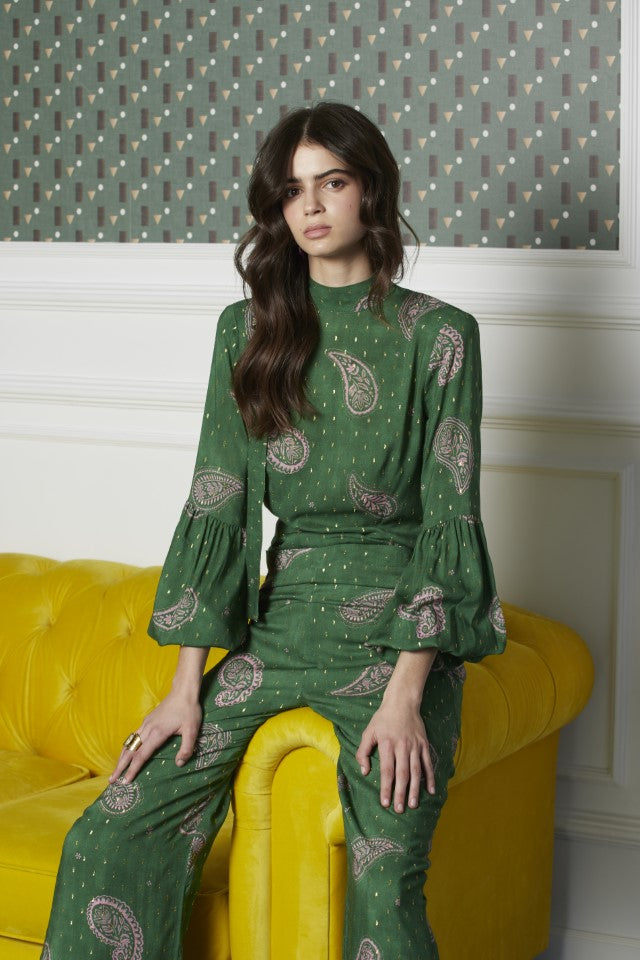 Pantalón recto Dovela verde oscuro