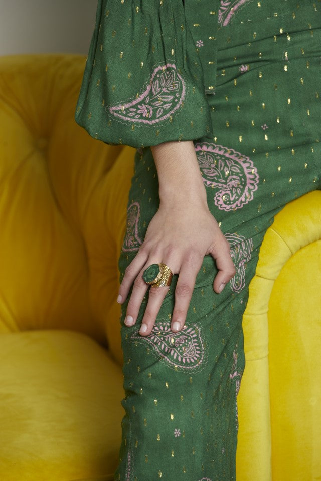 Pantalón recto Dovela verde oscuro