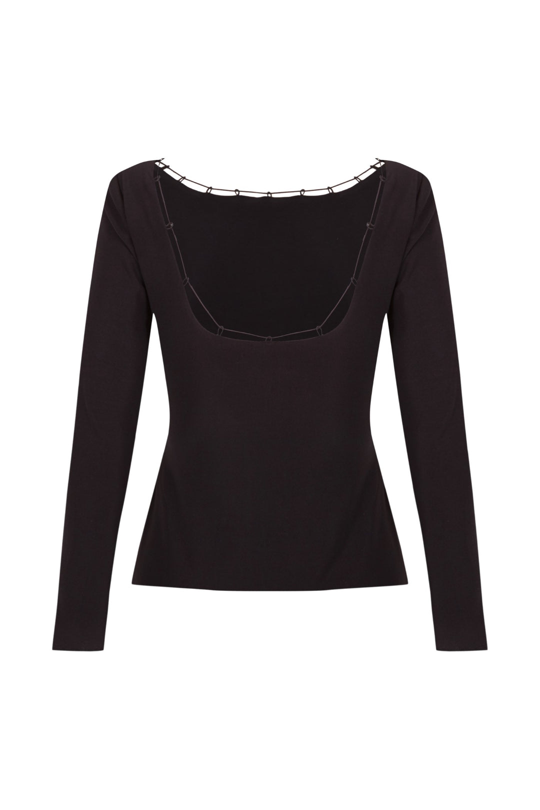 Black Agate boat neck top