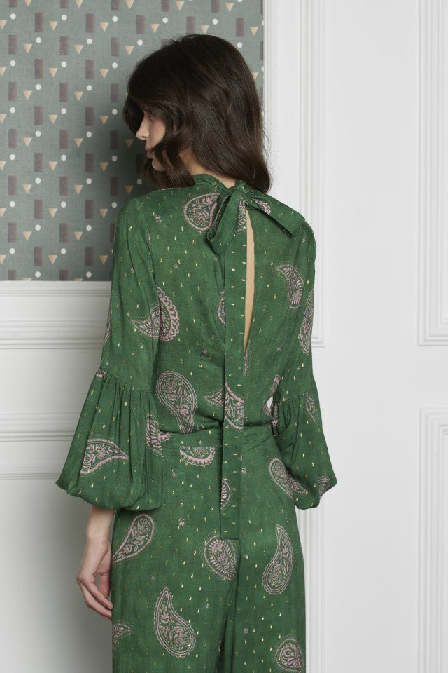 Blusa Dovela verde oscuro