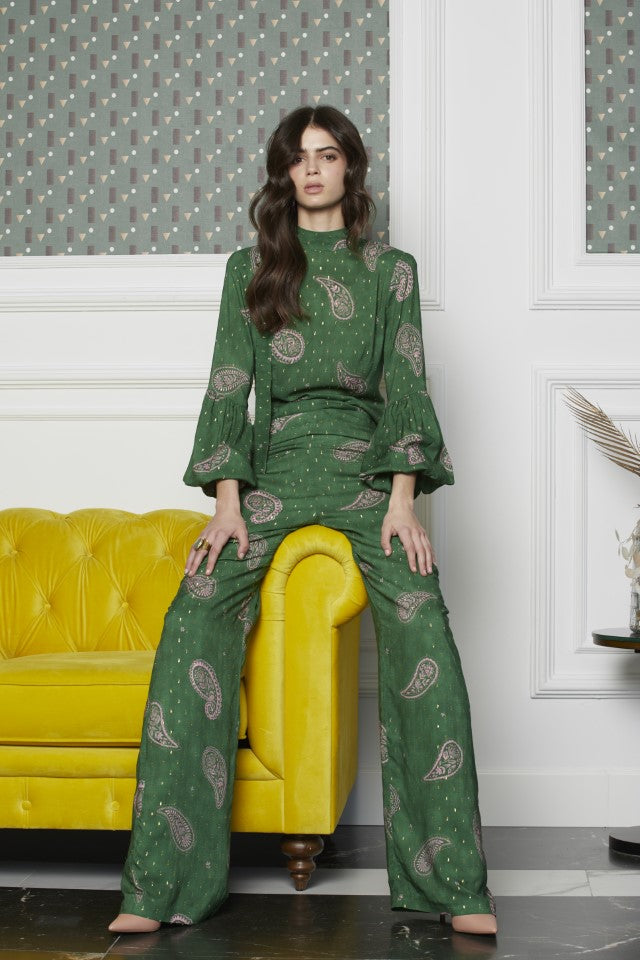 Blusa Dovela verde oscuro