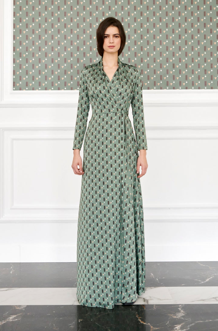 Vestido cuello alto Aricia estampado
