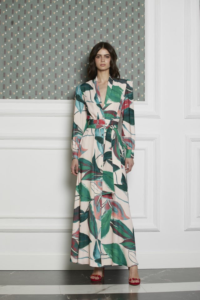 Vestido camisero Clave estampado