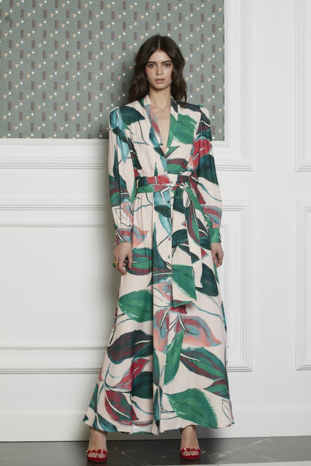 Vestido camisero Clave estampado