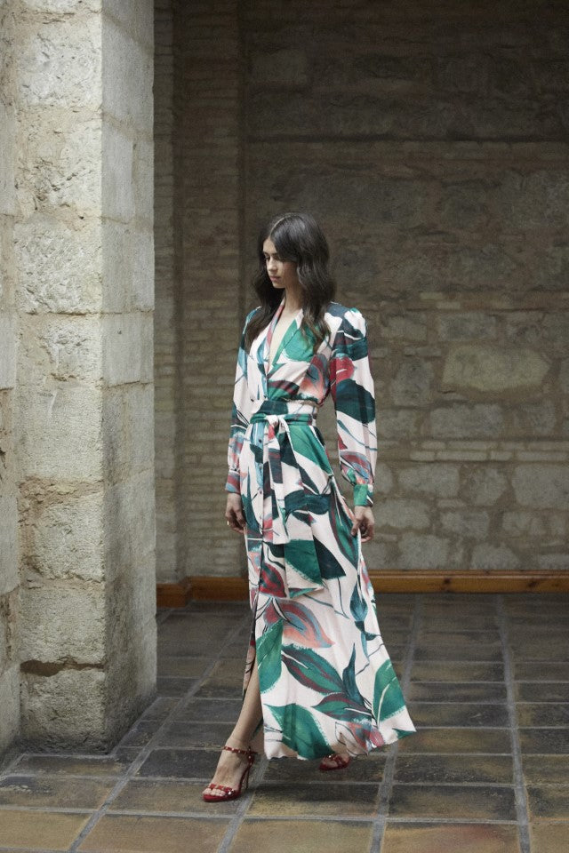 Vestido camisero Clave estampado