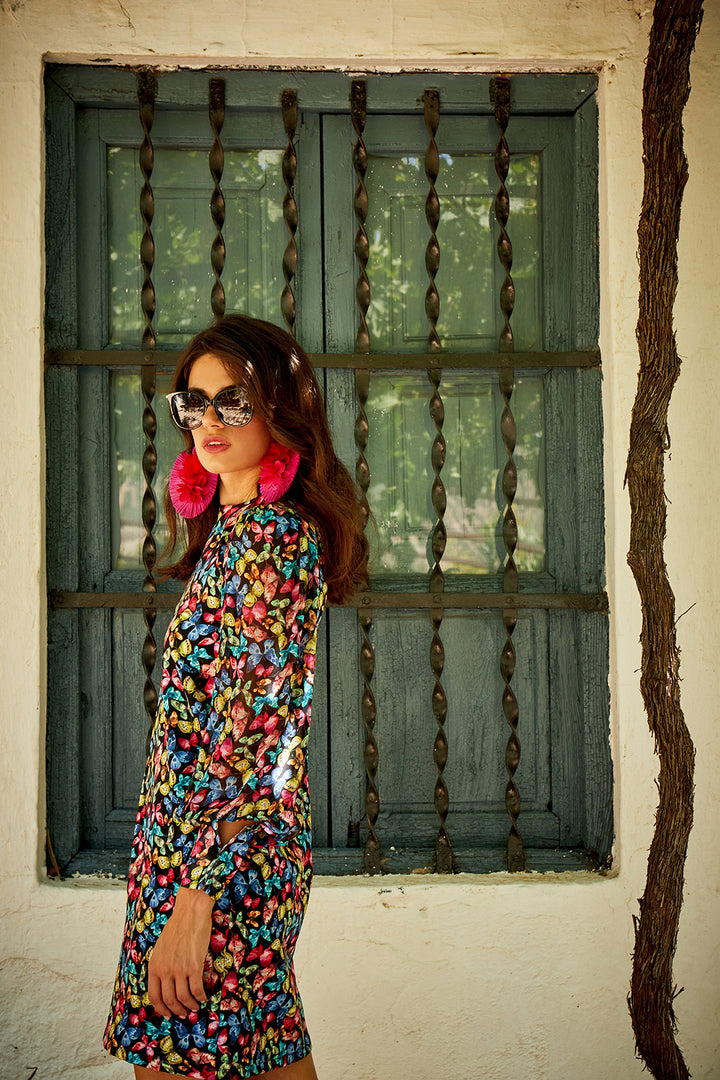 Vestido corto Morpho negro