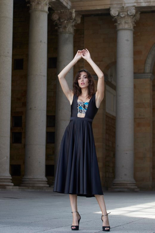 Vestido tablas Sillerilla negro
