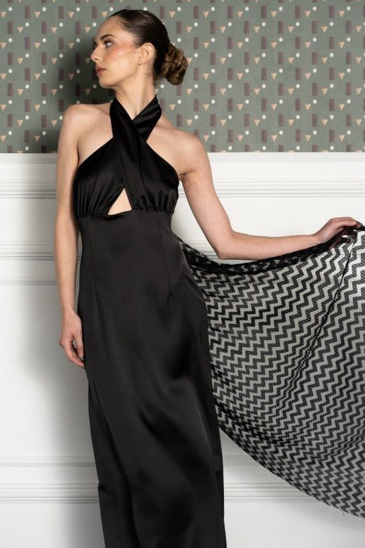 Vestido largo Zamar negro