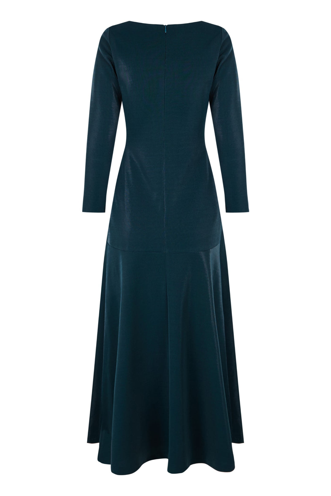 Vestido escote barco Fulgo verde oscuro