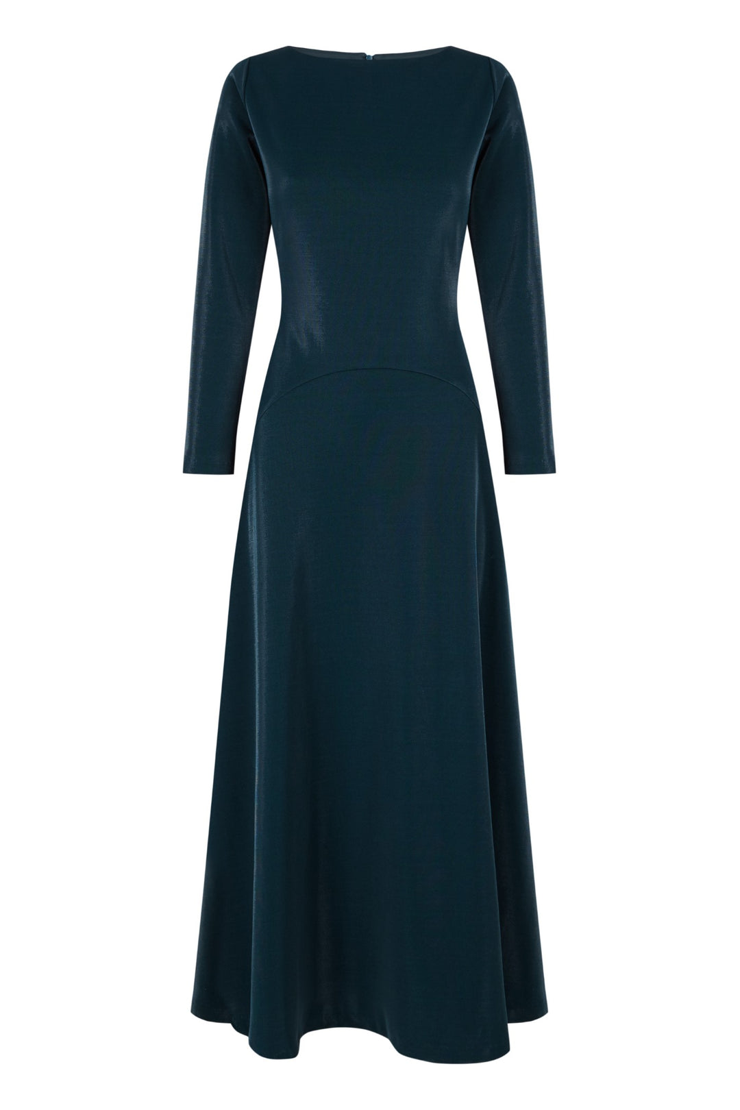 Vestido escote barco Fulgo verde oscuro