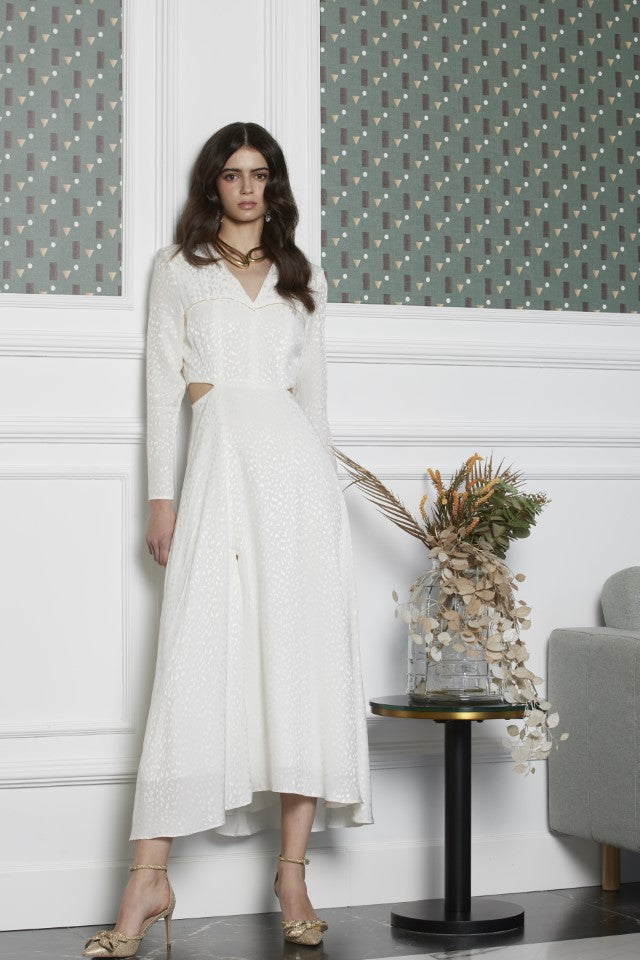 Vestido midi Acanto blanco
