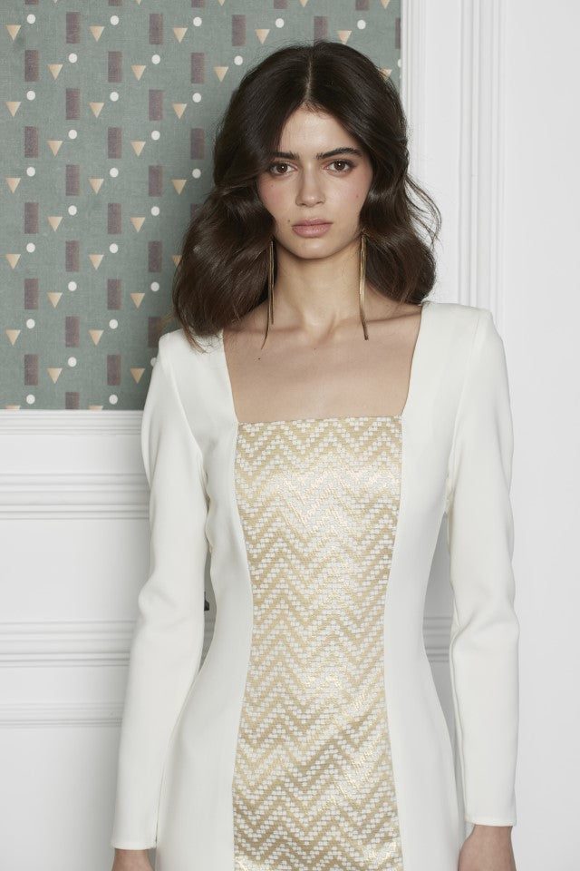 Vestido midi Umbral bicolor