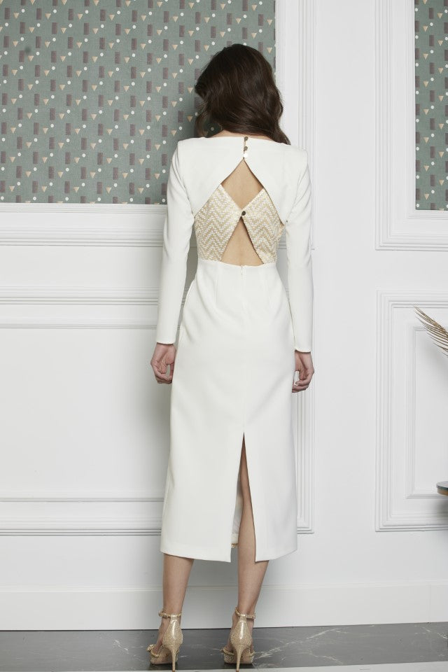 Vestido midi Umbral bicolor