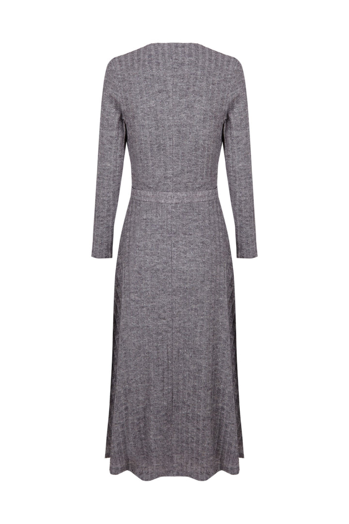 Vestido abotonado Bruma gris