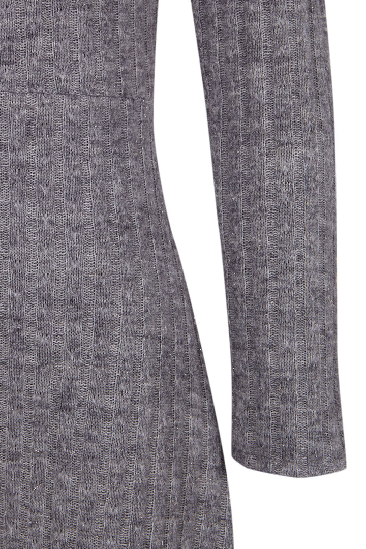 Vestido abotonado Bruma gris