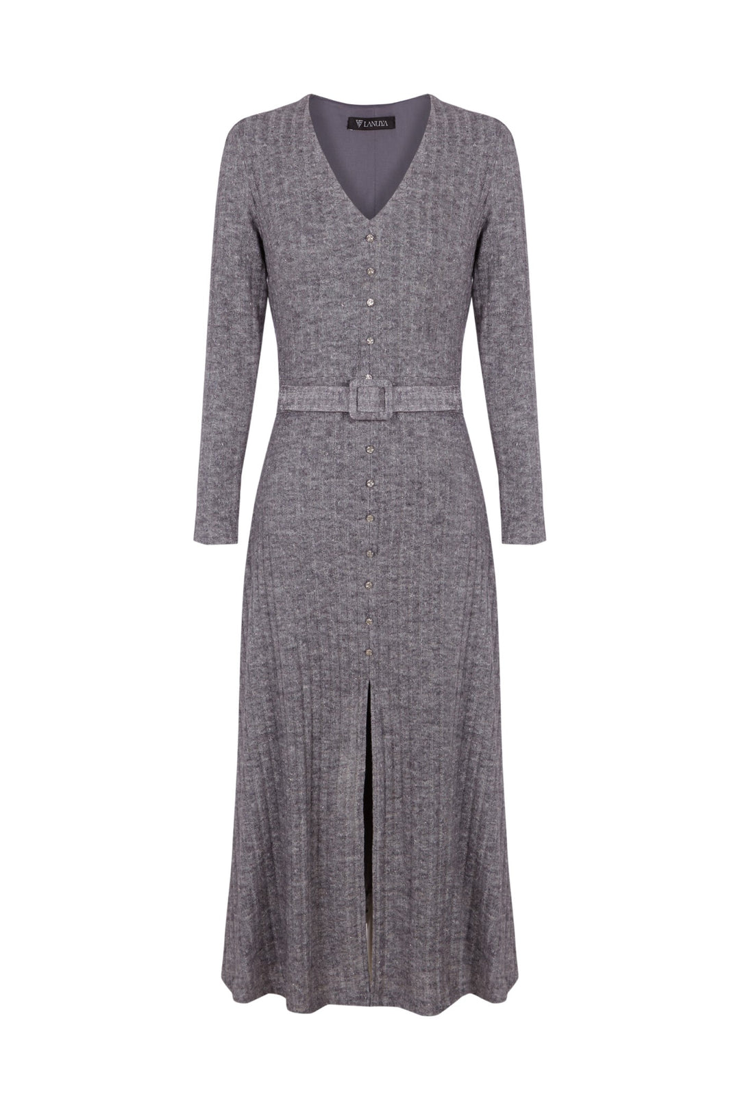 Vestido abotonado Bruma gris