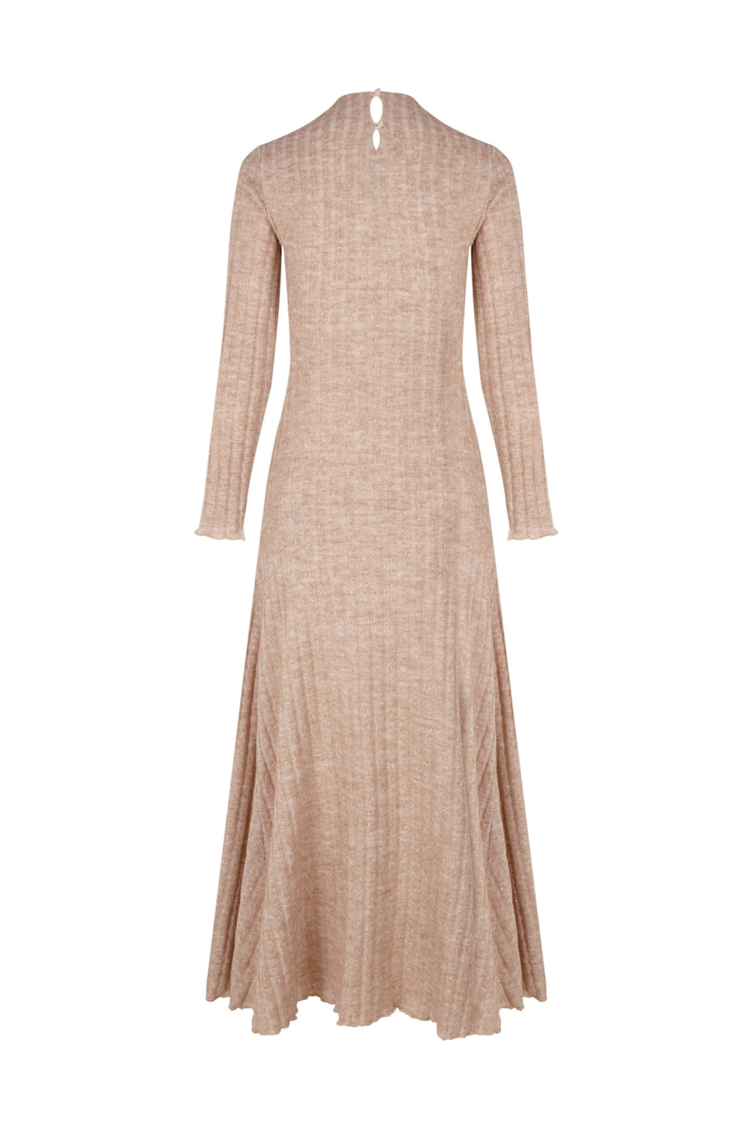 Vestido frunces Arenisca marrón